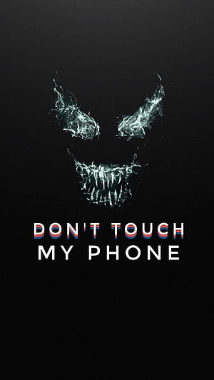 Eerie Electric Ghost Face with Glitch Text on Black Background HD phone wallpaper