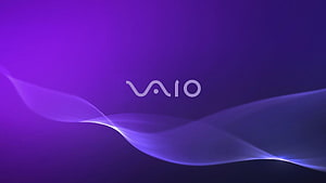 Sony VAIO Purple Abstract Wave Desktop Background HD wallpaper
