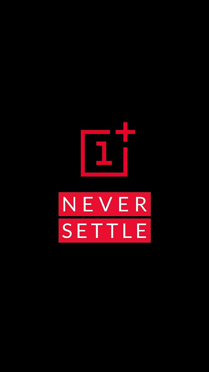 OnePlus Never Settle Logo on Black Background HD phone wallpaper