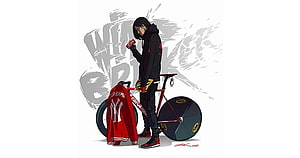 Wind Breaker Anime Character with Racing Bicycle and Streetwear Illustration HD wallpaper