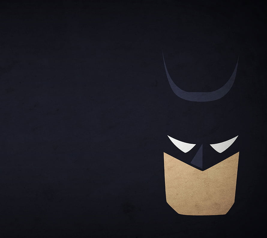 Minimalist Batman Cowl Geometric Art on Dark Background HD wallpaper