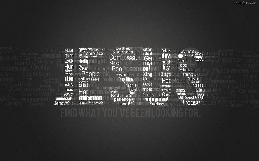 Dark Christian Word Cloud Wallpaper with Faith and Love Text HD wallpaper