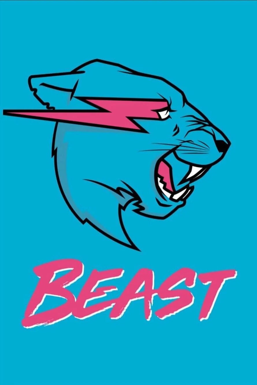 Beast Logo Illustration With Fierce Panther Head And Lightning Bolt On Cyan Background HD phone wallpaper