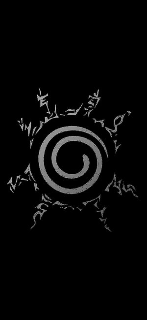 Naruto Uchiha Clan Crest Symbol on Black Background HD phone wallpaper