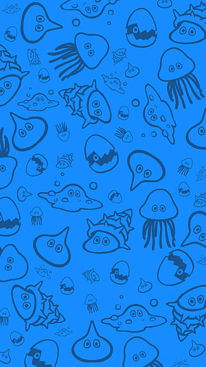 Dragon Quest 11 Cute Monster Pattern Wallpaper HD phone wallpaper