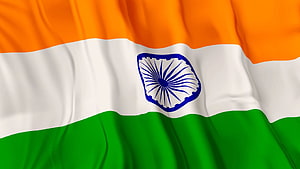 Vibrant Indian National Flag With Ashoka Chakra Waving In Wind HD wallpaper