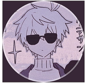 Anime Boy With Spiky Hair Wearing Sunglasses In A Circular Profile Frame HD wallpaper