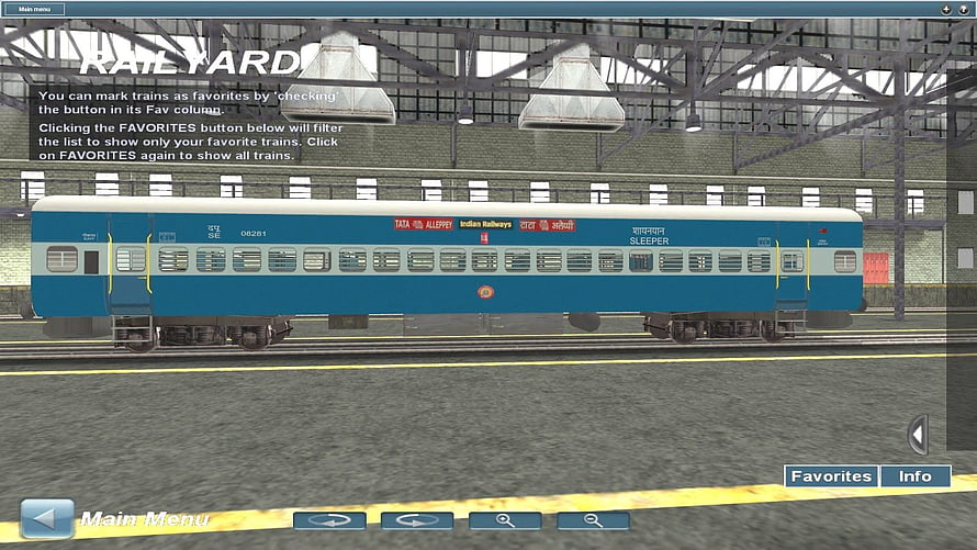 Indian Railways Sleeper Coach in Rail Yard Simulator Game Interface HD wallpaper