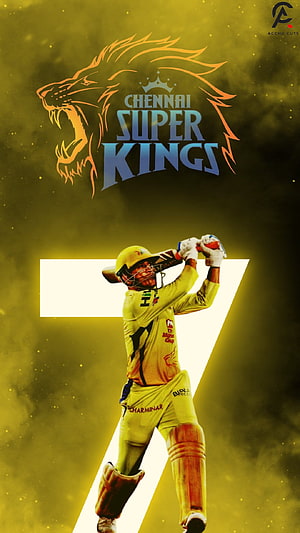 MS Dhoni in Chennai Super Kings Yellow Jersey Playing Cricket HD phone wallpaper