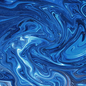 Abstract Blue Liquid Marble Texture with Swirling Fluid Patterns HD phone wallpaper