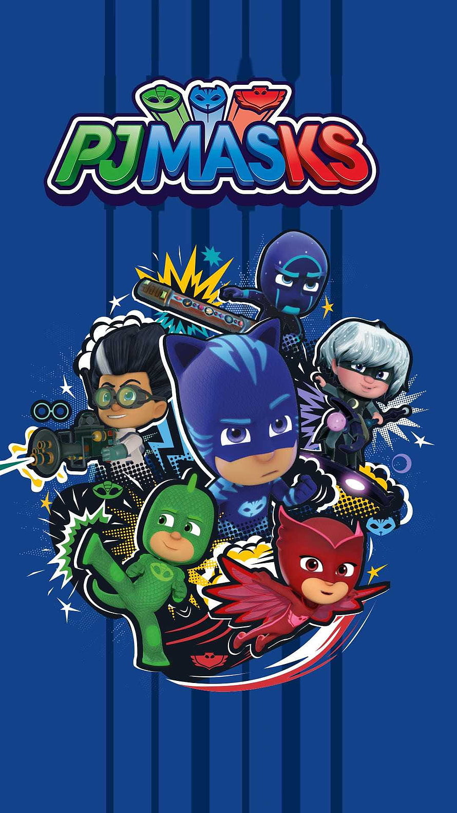 PJ Masks Team Catboy Owlette Gekko and Romeo Action Hero Poster Art HD phone wallpaper