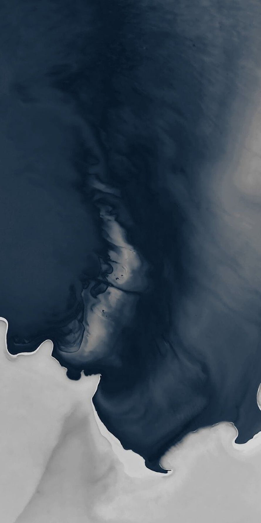 Dark Navy Ink Diffusion Abstract Minimalist Artwork HD phone wallpaper