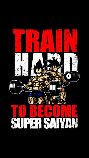 Dragon Ball Z Goku and Vegeta Lifting Weights Gym Motivation Poster HD phone wallpaper