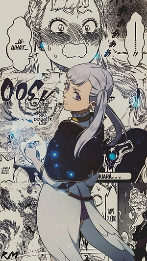 Noelle Silva from Black Clover Casting Water Creation Magic in Anime Style HD phone wallpaper