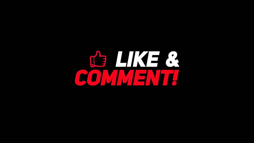Minimalist Like and Comment Call to Action Graphic with Thumbs Up Icon on Black Background HD wallpaper
