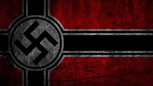 Dark Red and Black Swastika Cross Design with Grunge Texture HD wallpaper