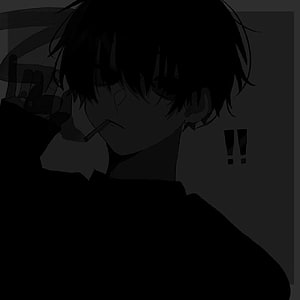 Dark Anime Boy With Messy Hair And Cigarette In Moody Illustration HD phone wallpaper