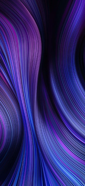 Flowing Purple and Blue Abstract Line Art on Dark Background HD phone wallpaper