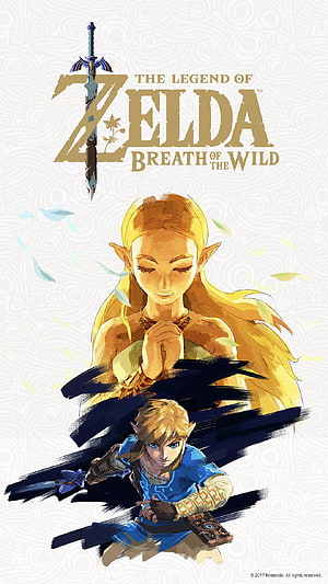 The Legend of Zelda Breath of the Wild Official Art Featuring Link and Zelda HD phone wallpaper