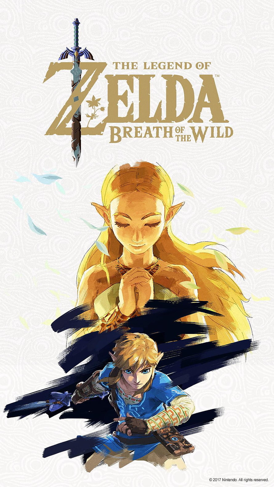 The Legend of Zelda Breath of the Wild Official Art Featuring Link and Zelda HD phone wallpaper