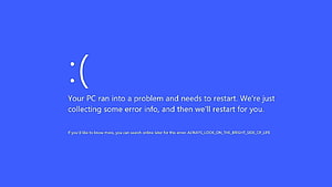 Windows Blue Screen of Death with Sad Face and Error Message HD wallpaper
