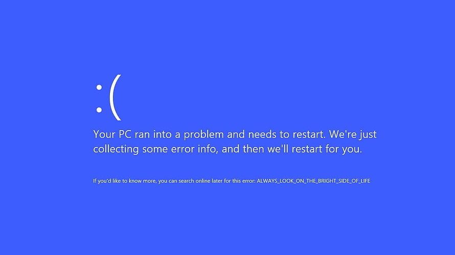 Windows Blue Screen of Death with Sad Face and Error Message HD wallpaper