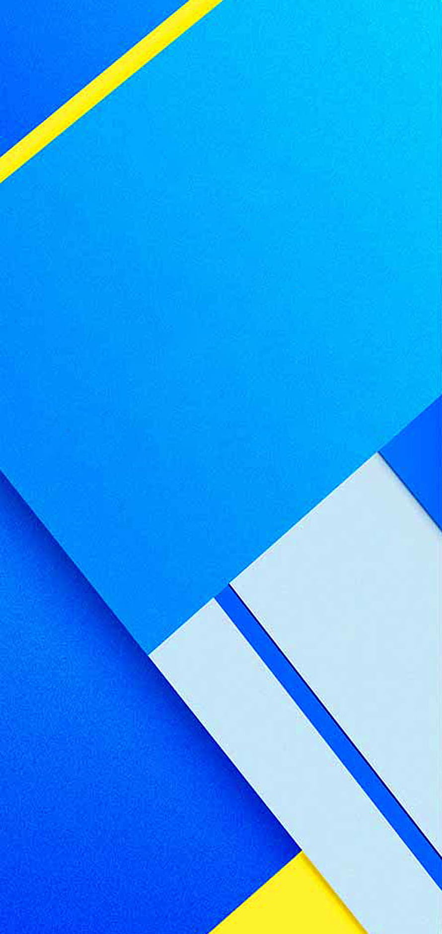 Realme UI Geometric Blue and Yellow Abstract Wallpaper HD phone wallpaper