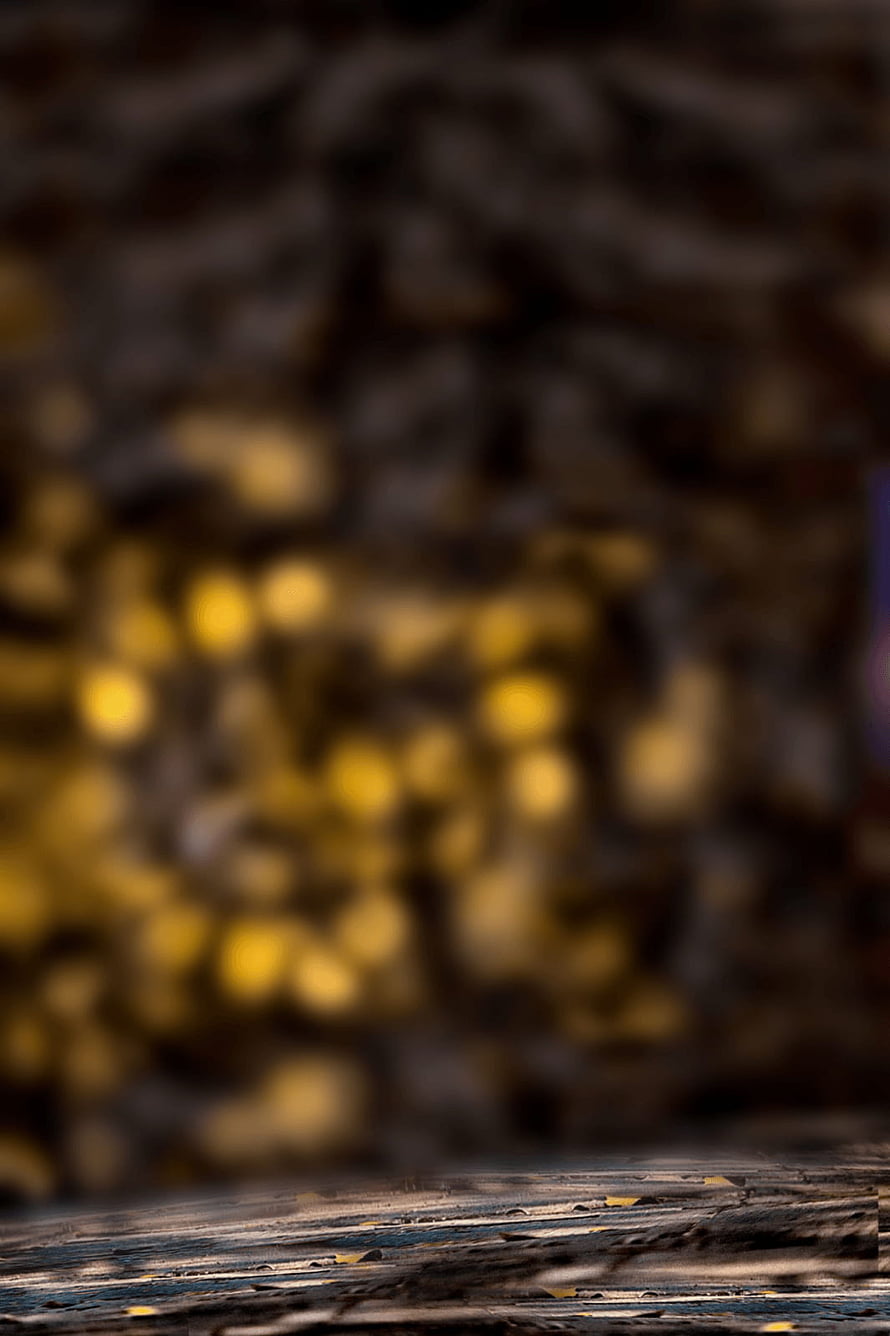 Warm Golden Bokeh Over Weathered Wooden Surface HD phone wallpaper