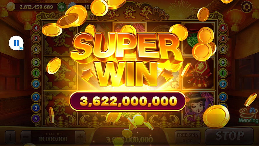 Higgs Domino Island Super Win Celebration with Golden Coins and Chinese Fortune Symbols HD wallpaper