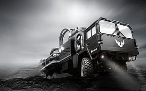Asus TUF Gaming Concept Truck on Rugged Terrain HD wallpaper