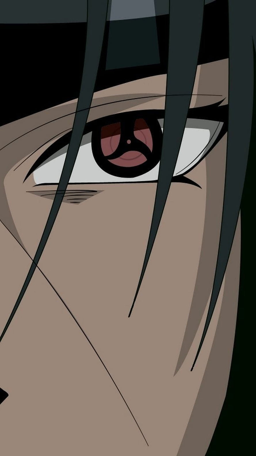 Itachi Uchiha Sharingan Eye Close-Up Anime Portrait HD phone wallpaper