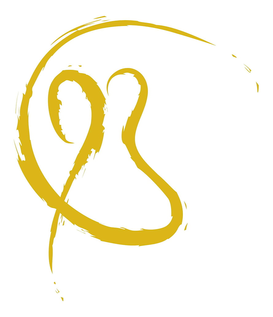 Golden Ek Onkar Symbol in Calligraphic Brushstroke Style on White Background HD phone wallpaper