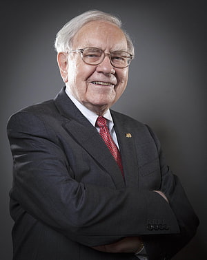 Warren Buffett Professional Portrait in Dark Suit and Red Tie HD phone wallpaper