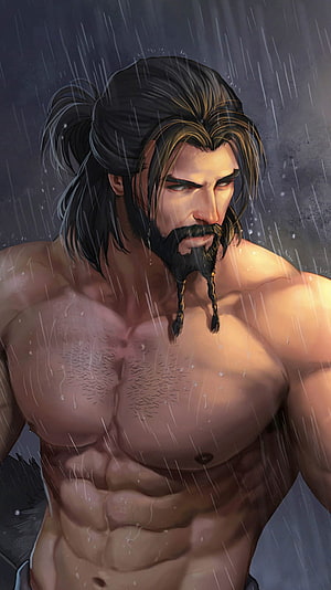 Uncle Carl Warrior Character in Heavy Rain Digital Illustration HD phone wallpaper