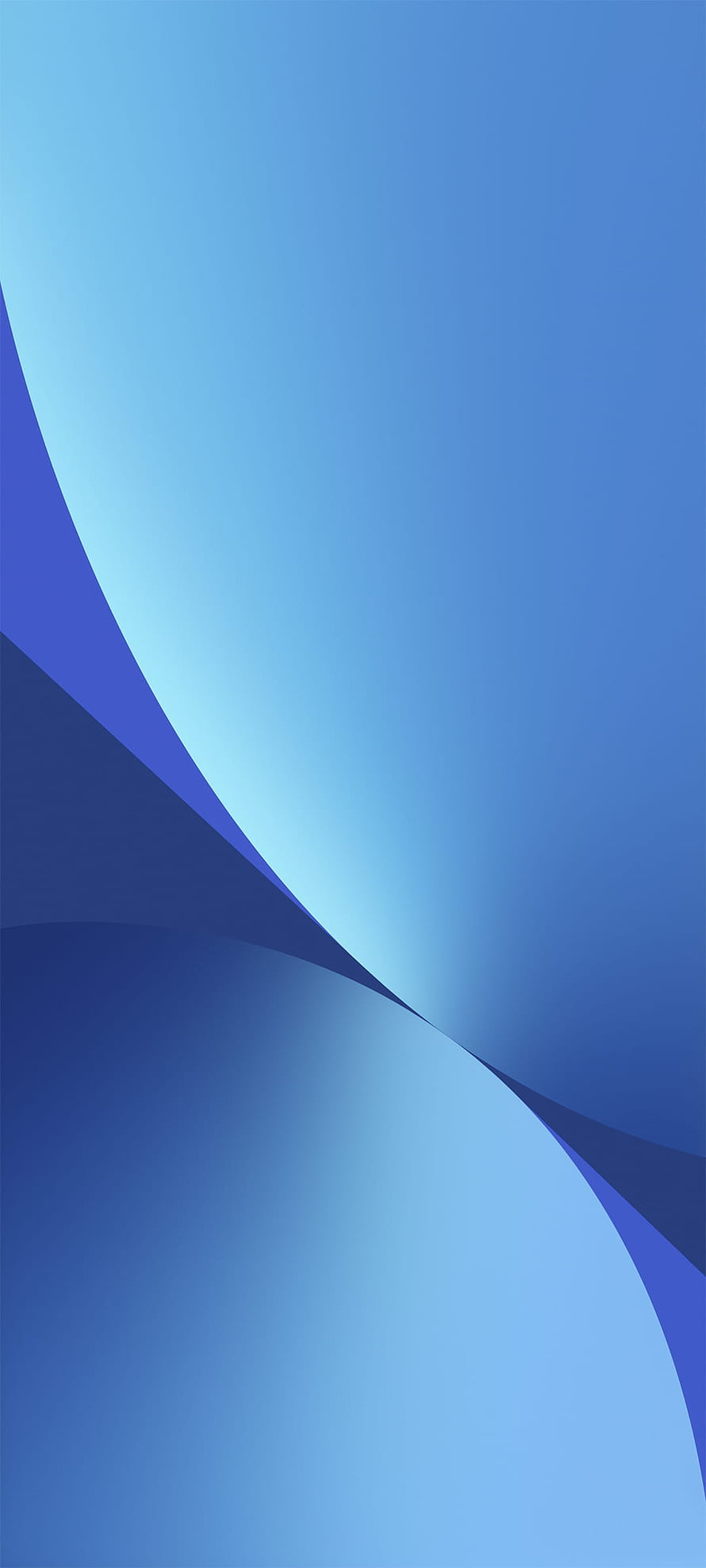 Minimalist Blue Gradient Abstract Wallpaper with Smooth Curved Geometric Shapes HD phone wallpaper