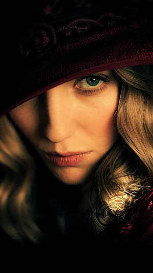 Grace from Peaky Blinders in a dark red hat with a close-up portrait HD phone wallpaper