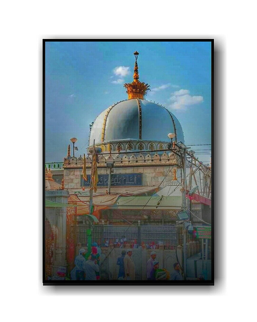 Khawaja Garib Nawaz Dargah Silver Dome and Golden Finial Under a Clear Blue Sky HD phone wallpaper