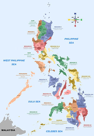Detailed Political Map of the Philippines Showing All Regions and Provinces HD phone wallpaper