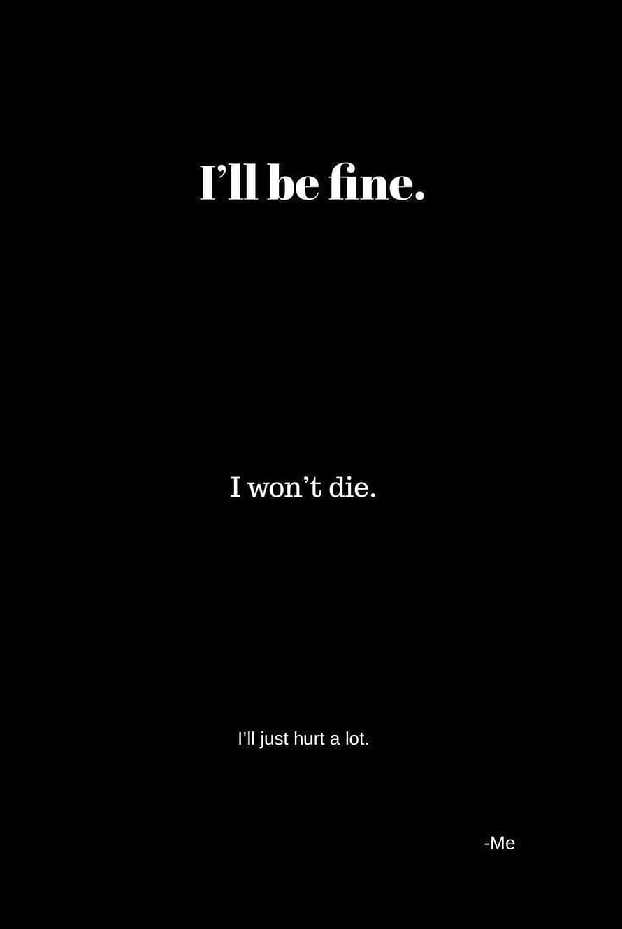 Minimalist Black Background with White Text Quote About Resilience and Pain HD phone wallpaper