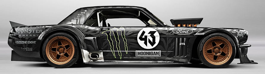 Hoonigan Ford Mustang GT350R Race Car with Monster Energy Livery HD wallpaper