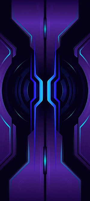 Futuristic Neon Cyberpunk Abstract Pattern with Purple and Blue Glowing Lines HD phone wallpaper