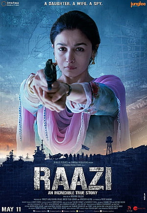 Raazi Movie Poster Featuring Aishwarya Rai Bachchan Aiming Pistol HD phone wallpaper