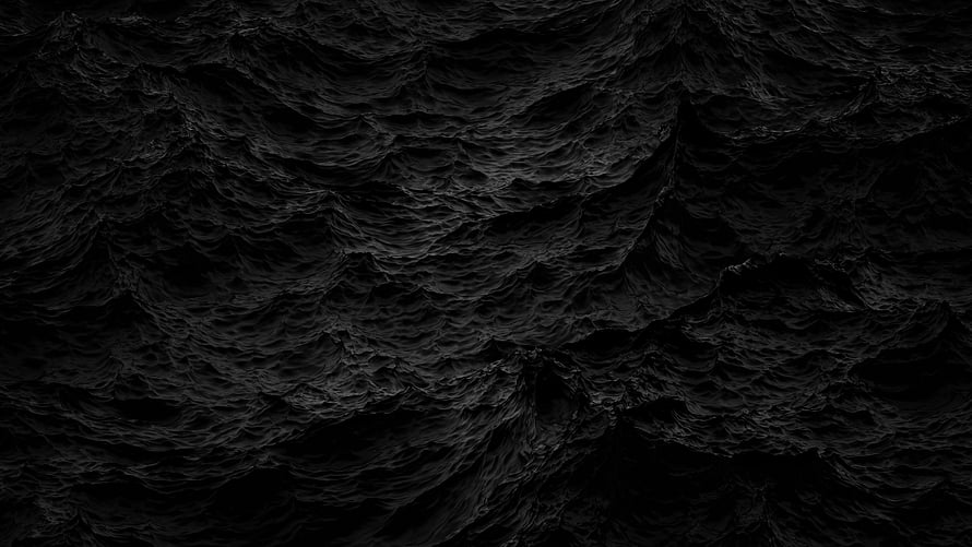 Dark Textured Black Surface with Organic Ripples and Deep Shadows HD wallpaper