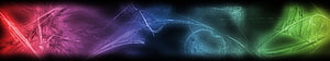 Vibrant Neon Abstract Light Trails on Dark Background HD wallpaper