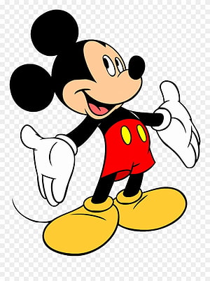 Classic Mickey Mouse Cartoon Character Waving with a Cheerful Smile HD phone wallpaper