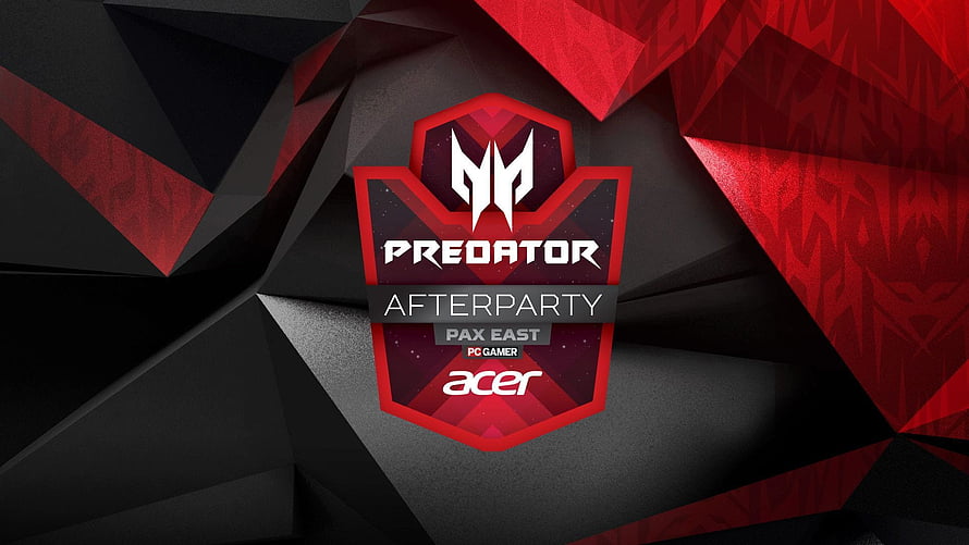Acer Predator Gaming Logo on Dark Geometric Red and Black Background HD wallpaper