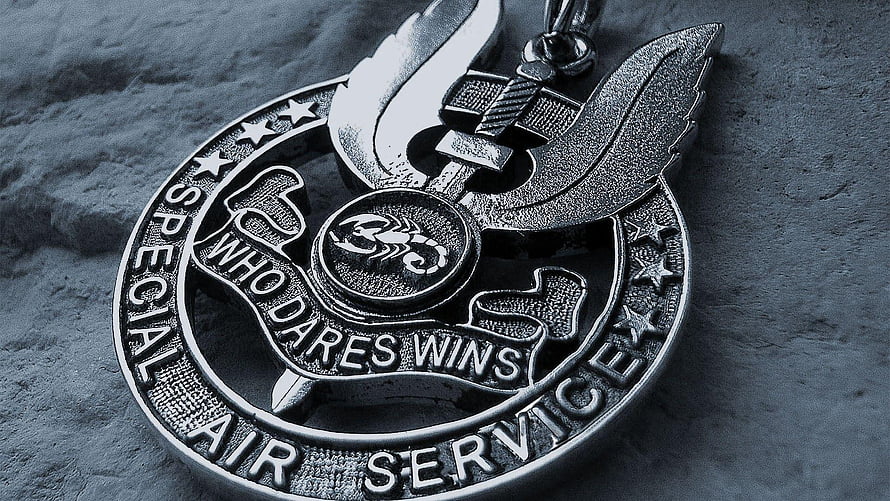 US Special Air Service Winged Dagger Badge with Scorpion Emblem and Motto HD wallpaper