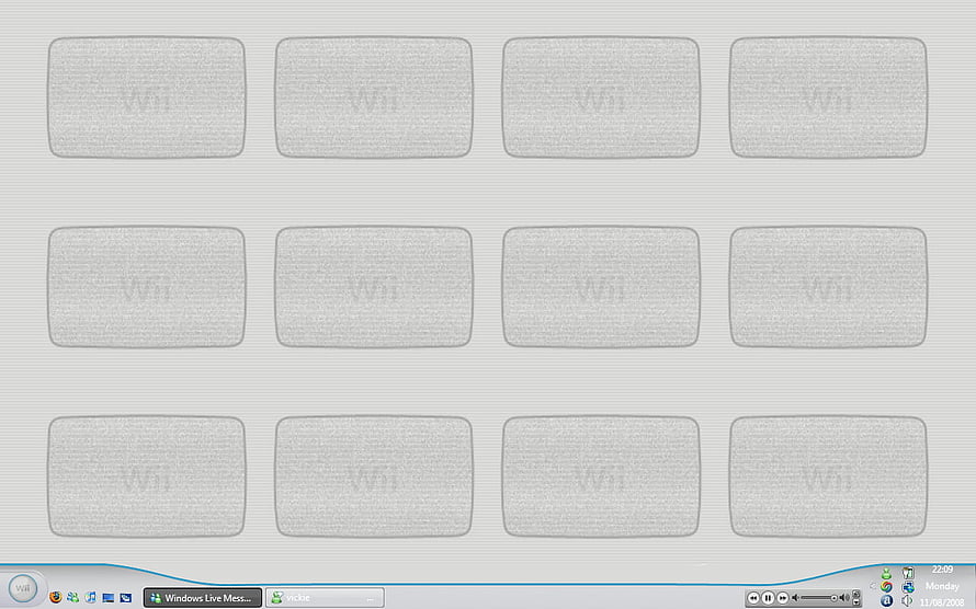 Nintend Wii Home Screen Interface with Channel Grid Layout HD wallpaper