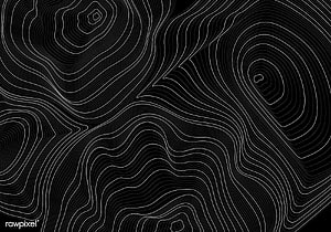 Monochrome Topographic Contour Lines Abstract Pattern HD wallpaper