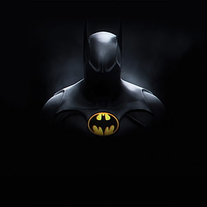 Batman Dark Knight Cowl and Emblem in Dramatic Shadow HD phone wallpaper